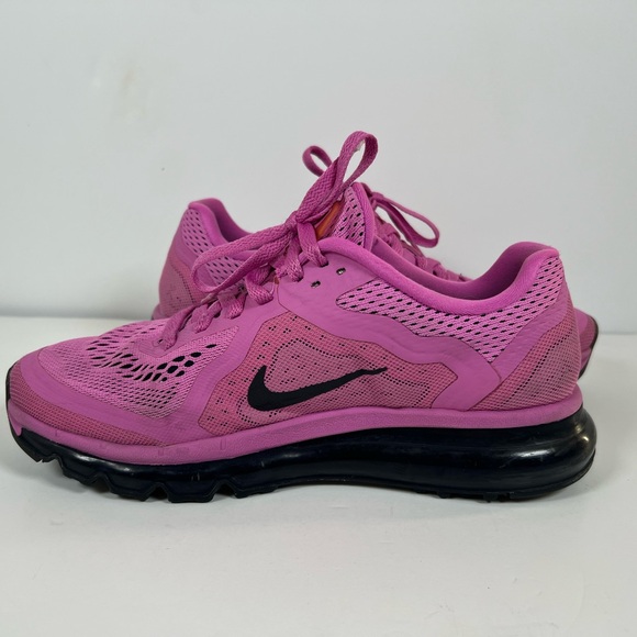 Size 9.5 US- Nike Women's Air Max 2014 Pink Black Running Athletic Training Shoe - Picture 2 of 11